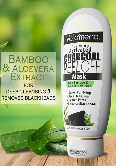 Volamena Purifying Activated Charcoal Peel Off Face Mask For Detoxify Skin 120Ml