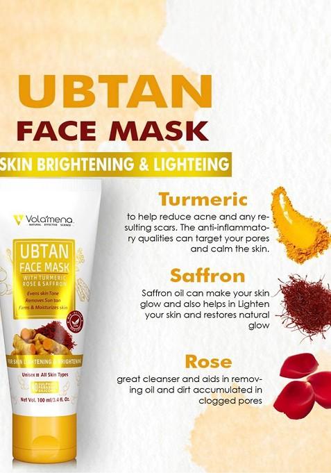 Volamena Ubtan Face Mask For Skin Brightening Lightening 100Ml