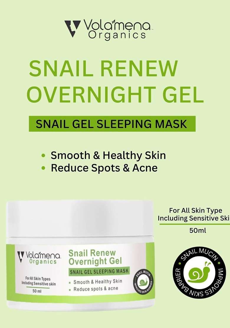 Volamena Organics Snail Renew Ovenight Sleeping Mask 50Ml - Indya
