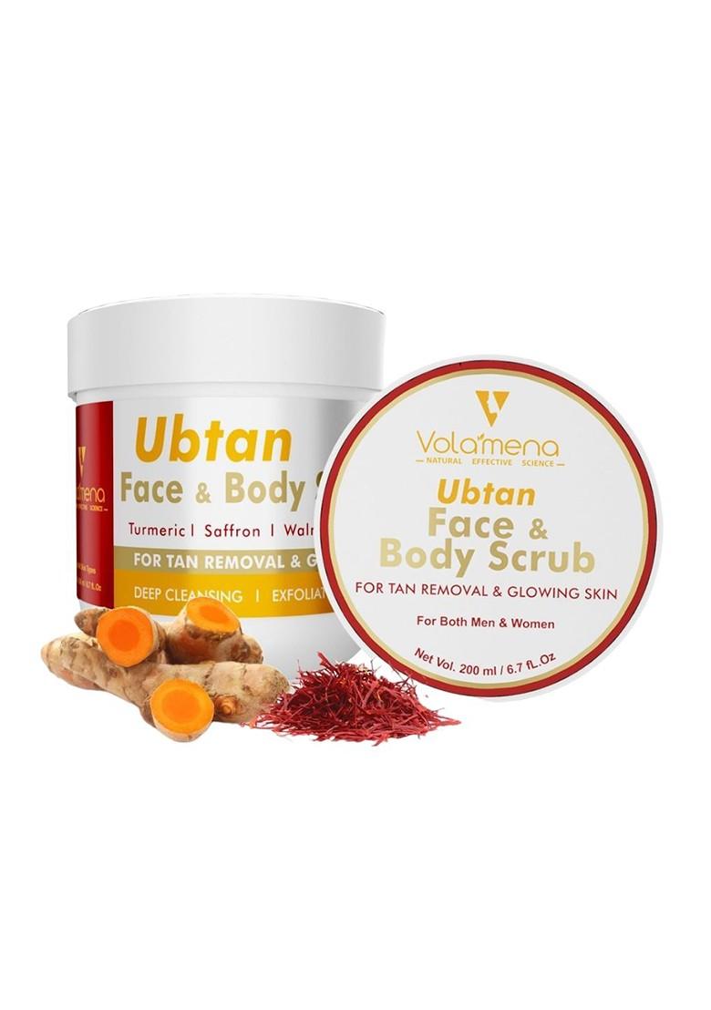 Volamena Ubtan Face Body Scrub For Tan Removal Glow 200 Ml