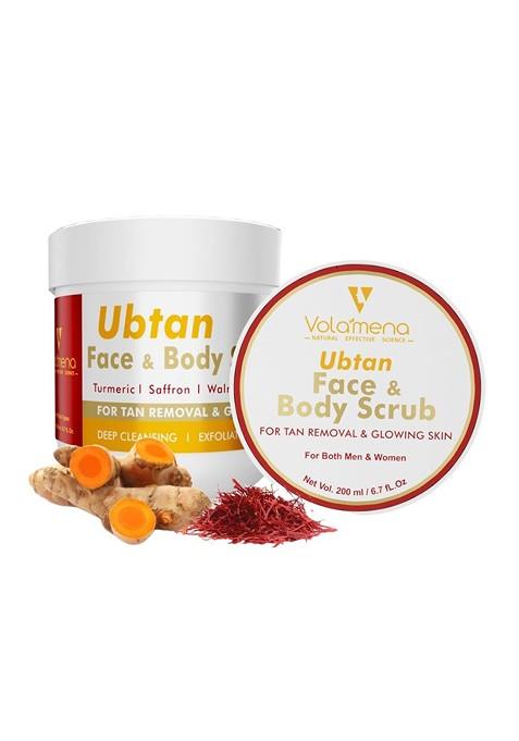 Volamena Ubtan Face Body Scrub For Tan Removal Glow 200 Ml
