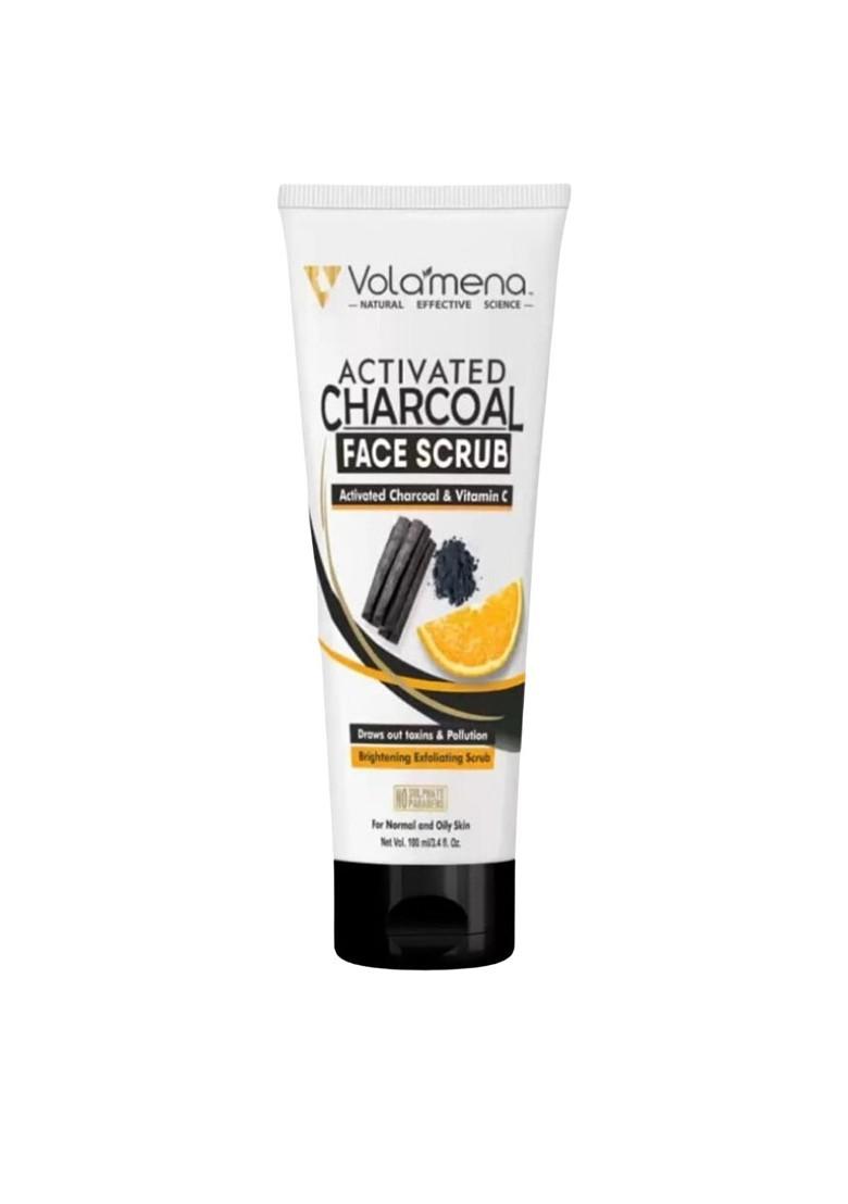 Volamena Activated Charcoal Face Scrub With Vitamin C 100 Ml