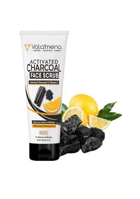 Volamena Activated Charcoal Face Scrub With Vitamin C 100 Ml