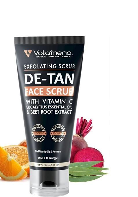 Volamena De Tan Exfoliating Face Scrub With Vitamin C Eucalyptus Essential Oil 100 Ml