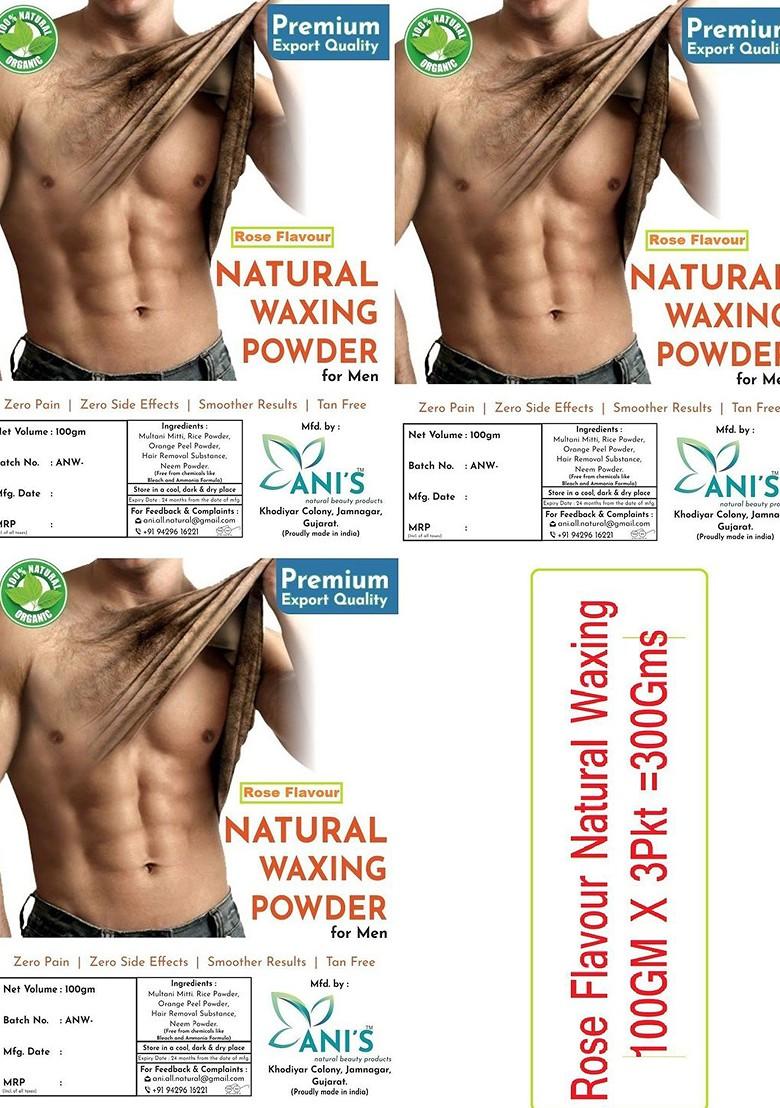 Ani'S Set Of 3 Rose Natural Waxing Powder For Men 100G Each