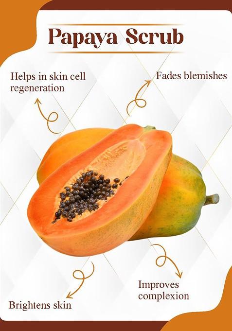 Kuraiy Papaya With Vitamin C E Revitalizing And Tan Removal Face Scrub 100G