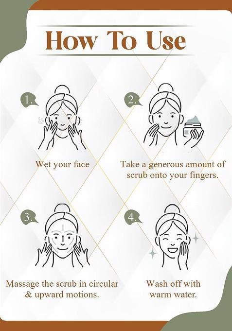 Kuraiy Ubtan Skin Brightening Tan Removal Face Scrub With Walnut Turmeric 100G