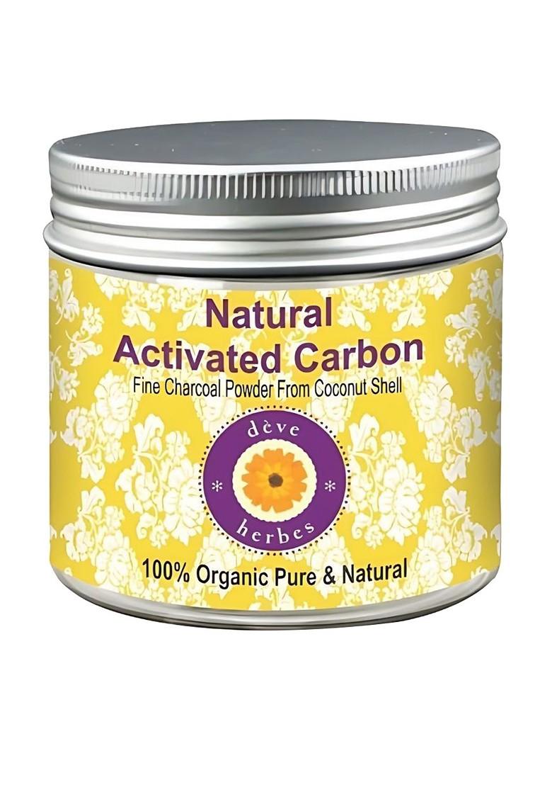 Deve Herbes Pure Activated Carbon Fine Charcoal Powder For Hydrating Skin 100G