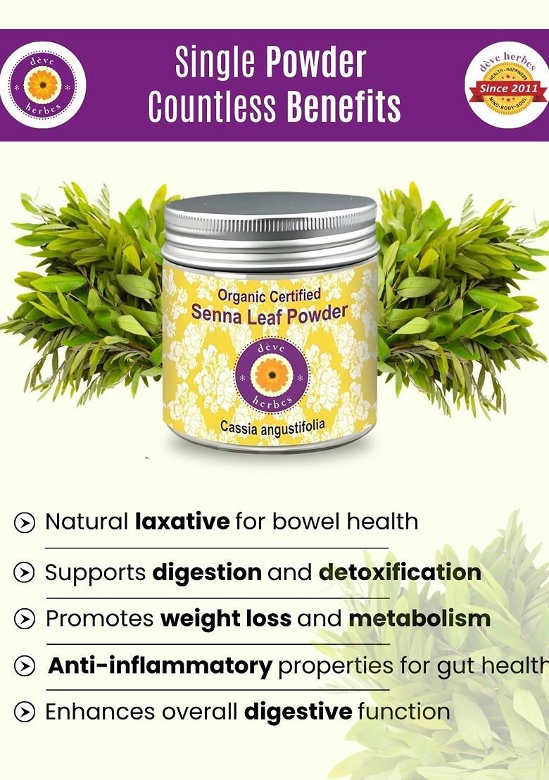 Deve Herbes Pure Senna Leaf Powder For Hydrating Skin 100G