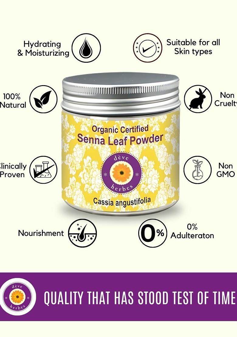 Deve Herbes Pure Senna Leaf Powder For Hydrating Skin 100G