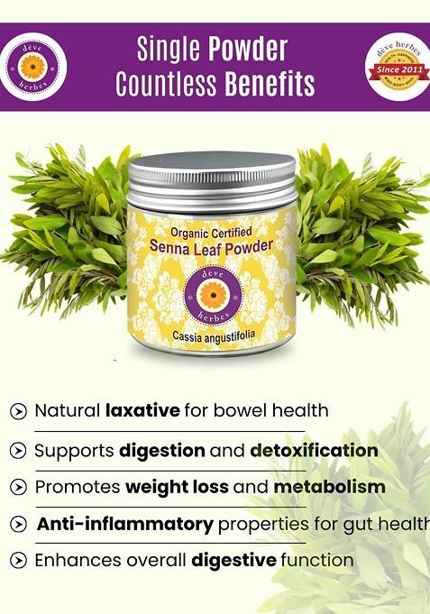 Deve Herbes Pure Senna Leaf Powder For Hydrating Skin 100G