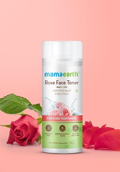 Mamaearth Rose Face Toner With Witch Hazel Water For Pore Tightening 200 Ml