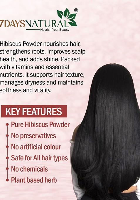 7Daysnatural Natural Herbal Hibiscus Powder For Hair Face 200 G