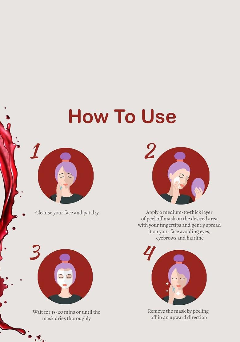 Glamveda Red Wine Advance Anti Ageing Peel Off Mask 100G