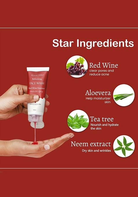 Glamveda Red Wine Advance Anti Ageing Peel Off Mask 100G