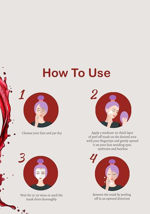 Glamveda Red Wine Advance Anti Ageing Peel Off Mask 100G