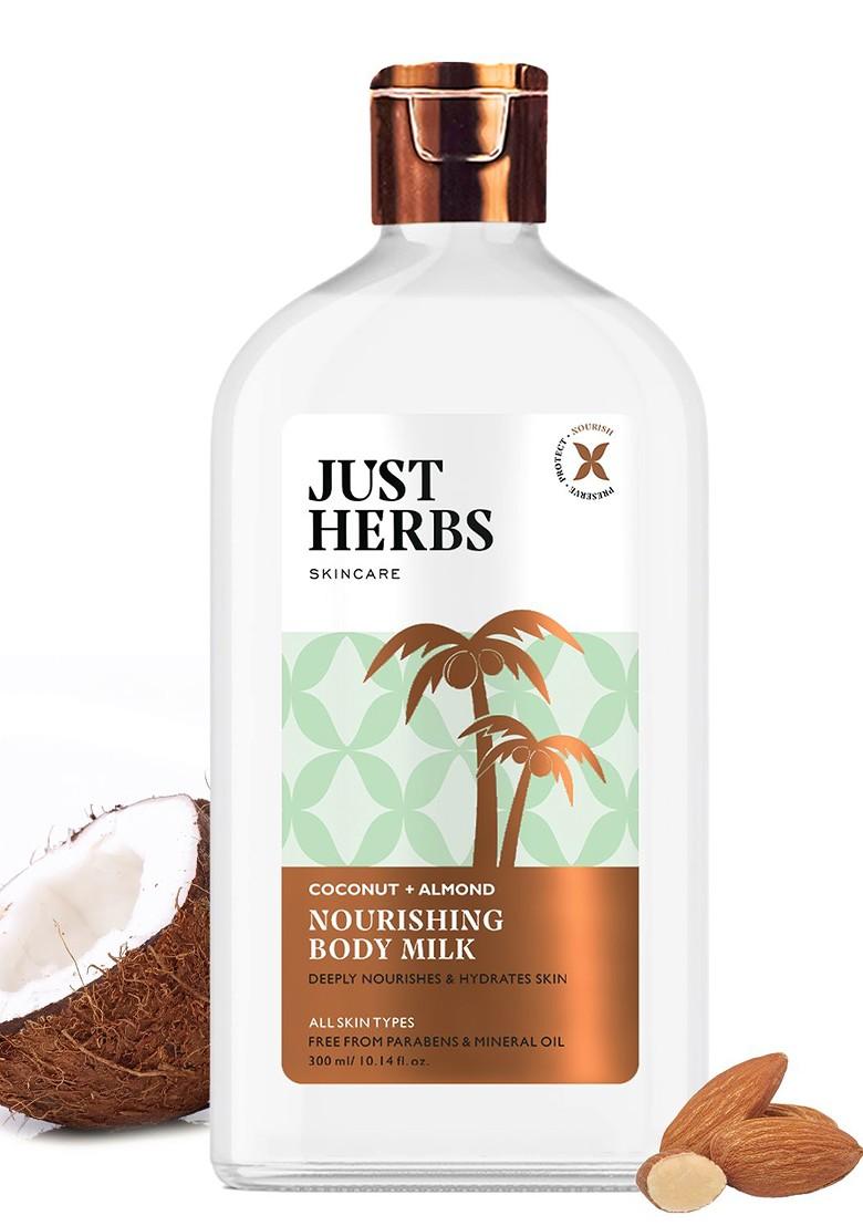 Just Herbs Skincare Deep Nourishing Hydrating Body Milk With Coconut Almond 300 Ml