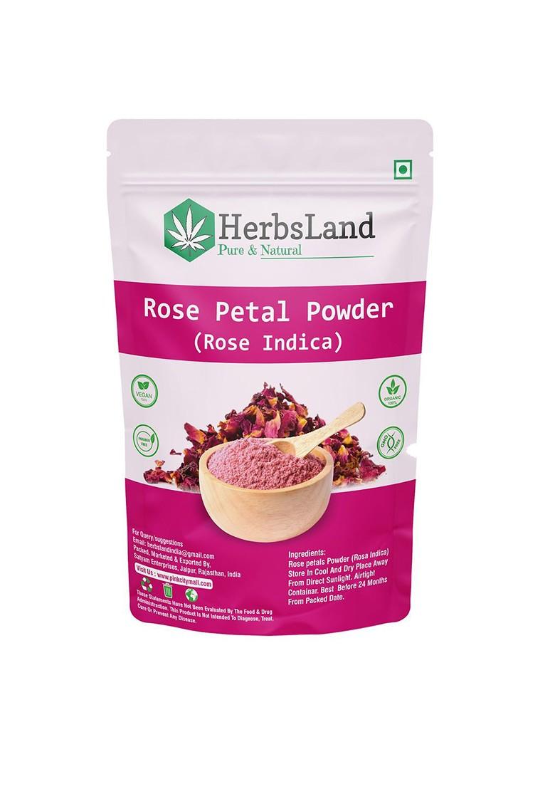 Herbsland Rose Petal Powder Natural Face Mask Exfoliator 100 G