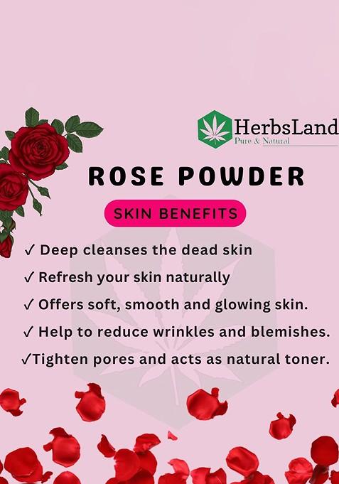 Herbsland Rose Petal Powder Natural Face Mask Exfoliator 100 G
