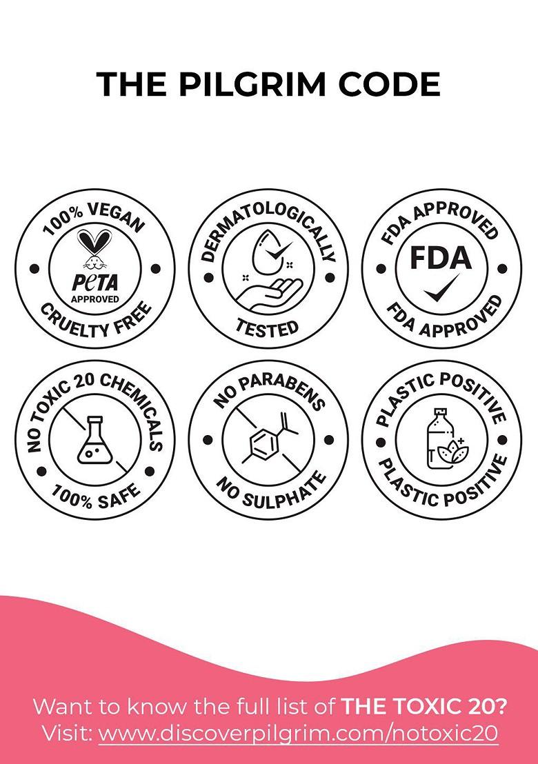 Pilgrim Squalane Strawberry Lip Balm With Shea Cocoa Butter For Dry Chapped Lips 8G