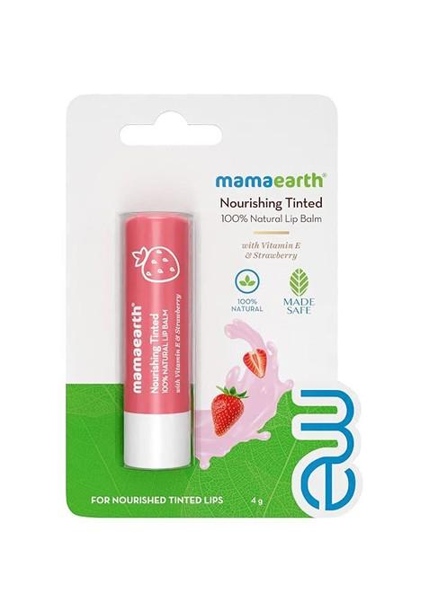Mamaearth Set Of 2 Nourishing Tinted 100 Natural Lip Balm With Vitamin E 4 G Each