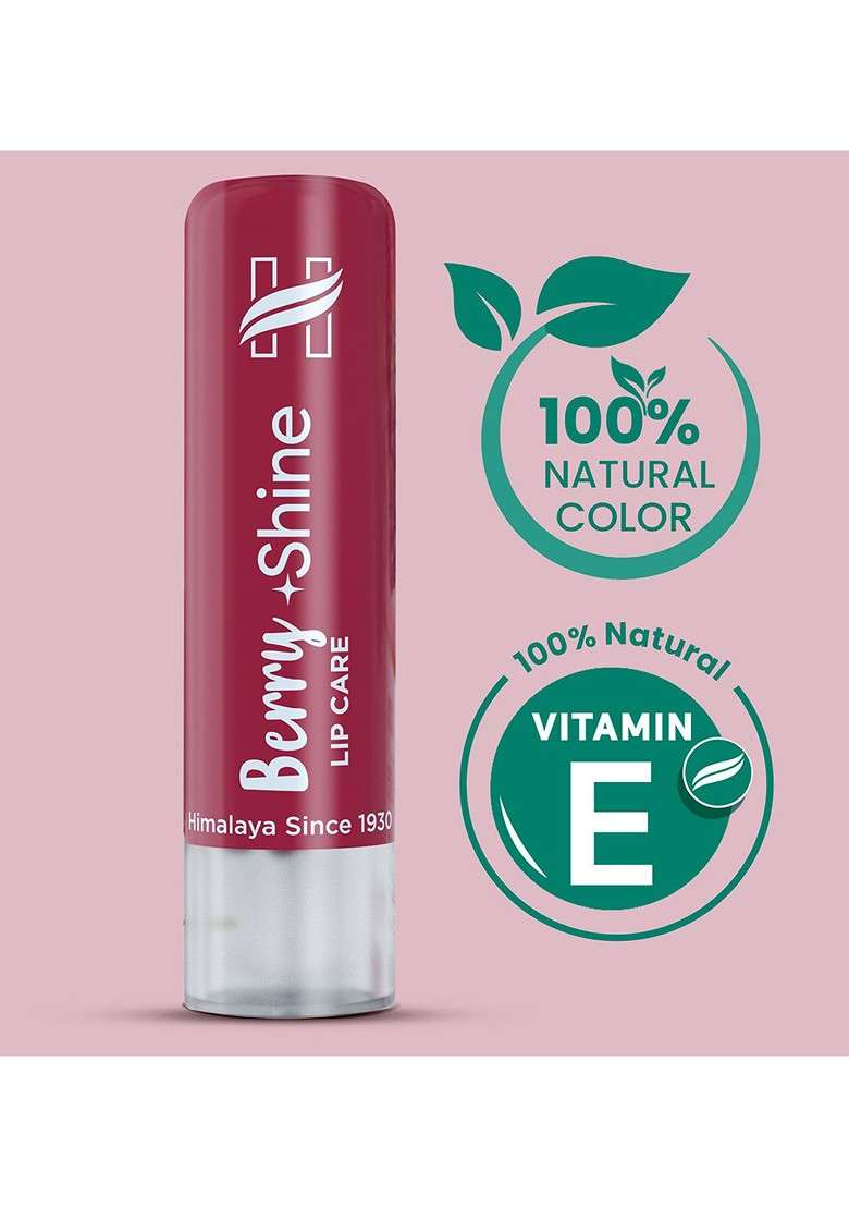 Himalaya Lip Care For Glossy Soft Moisturized Lips 4 5 G Berry Shine - Indya
