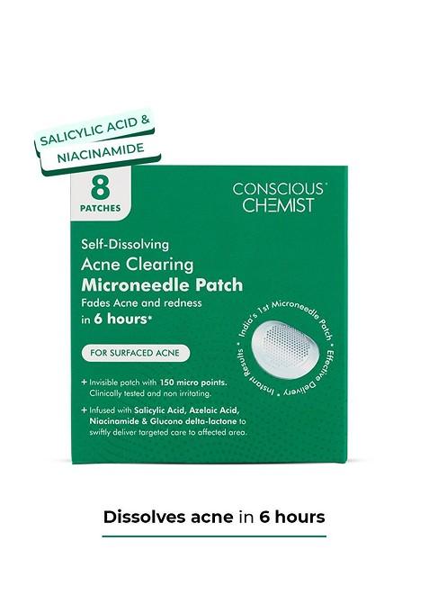 Conscious Chemist Self Dissolving Acne Microneedle Patches With 2 Salicylic Acid 10 G