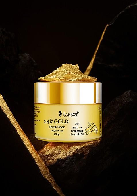Karrot Natural Skincare 24K Gold Face Pack For Glow Skin Brightening 100G