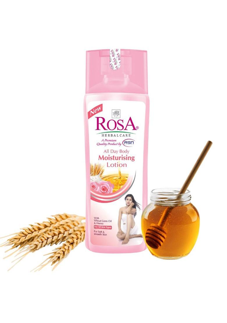 Rosa All Day Body Moisturising Lotion With Rose Honey Aloevera For Soften Skin 1000Ml