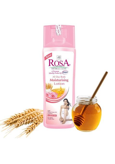 Rosa All Day Body Moisturising Lotion With Rose Honey Aloevera For Soften Skin 1000Ml