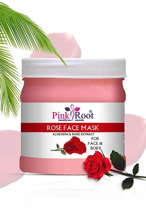 Pink Root Rose Face Mask With Aloevera Extract 500G
