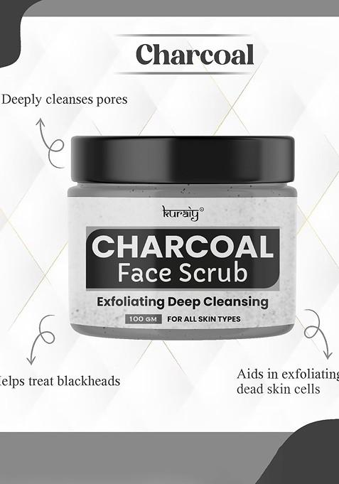 Kuraiy Exfoliating Deep Cleansing Charcoal Face Scrub 100 G
