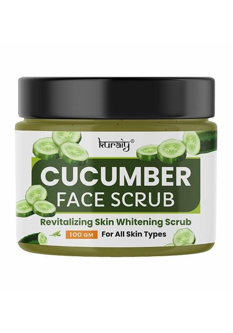 Kuraiy Revitalizing Skin Whitening Cucumber Face Scrub 100 G