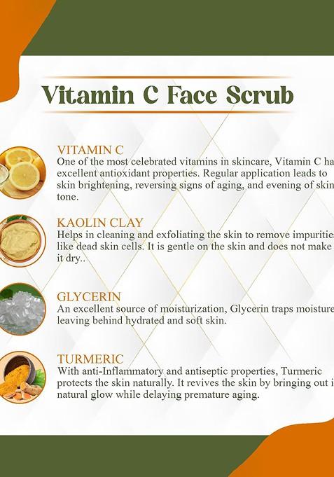 Kuraiy Set Of 2 Vitamin C With Hyaluronic Acid Face Scrub 100Gm Each