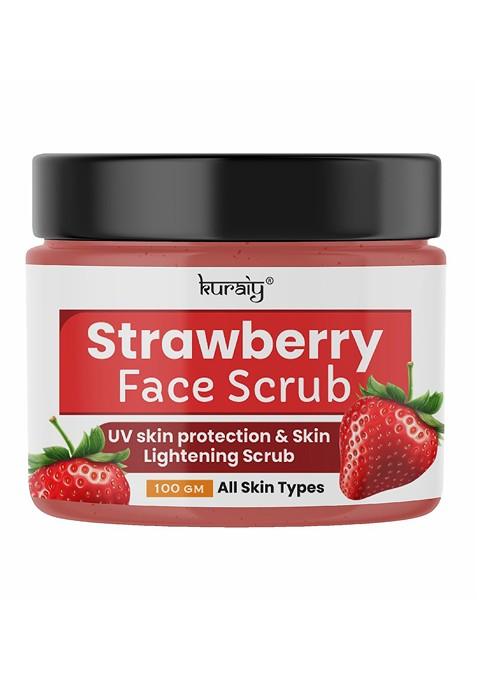 Kuraiy Uv Skin Protection Strawberry Face Scrub For Lightening 100G