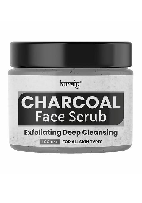 Kuraiy Exfoliating Deep Cleansing Charcoal Face Scrub 100 G