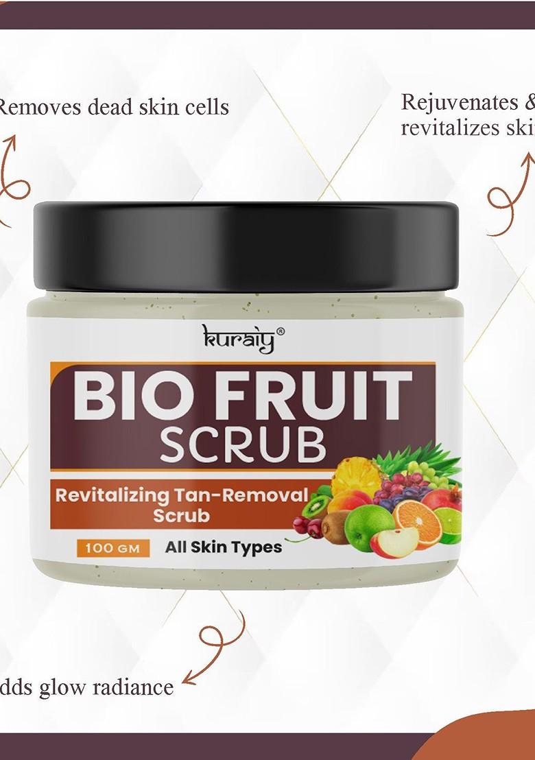 Kuraiy Set Of 2 Bio Fruit Scrub To Remove Dead Skin 100G Each