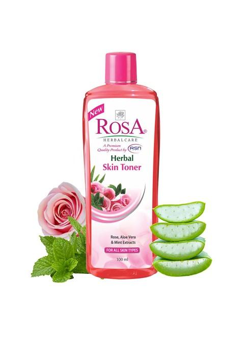 Rosa Pure Rose Aloe Vera Mint Skin Toner For Face Glowing Radiance 1L