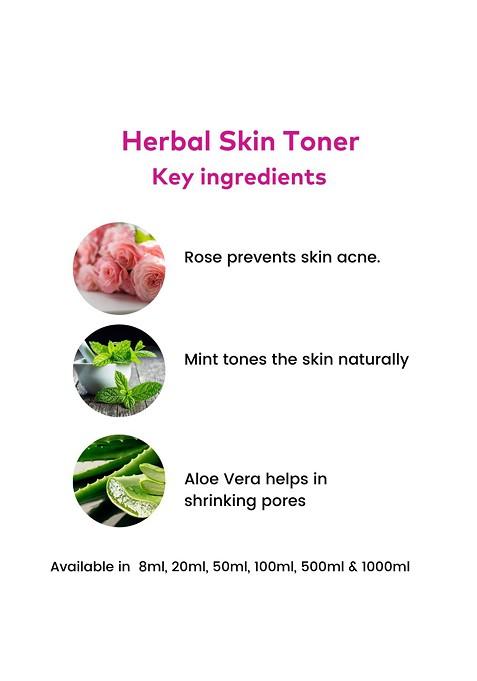 Rosa Pure Rose Aloe Vera Mint Skin Toner For Face Glowing Radiance 1L
