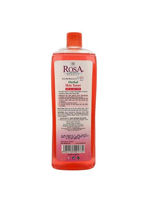Rosa Pure Rose Aloe Vera Mint Skin Toner For Face Glowing Radiance 1L