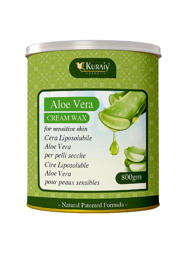 Kuraiy Aloe Vera Cream Wax For Dry Skin Smooth Hair Removal 800G