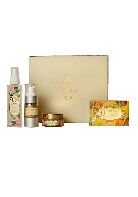 Ohria Ayurveda 4 Pcs Rose Facial Mist Bathing Bar Cleanser Face Wash Ubtan Gift Set