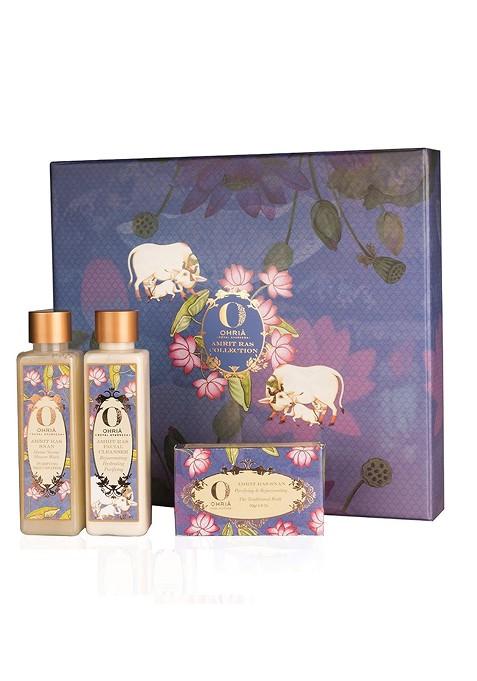 Ohria Ayurveda 3 Pcs Amrit Ras Facial Cleanser Shower Wash Bathing Bar