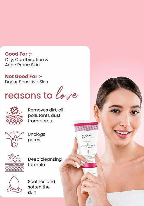 Globus Naturals Glycolic Salicylic Acid Skin Care Combo For Normal Oily