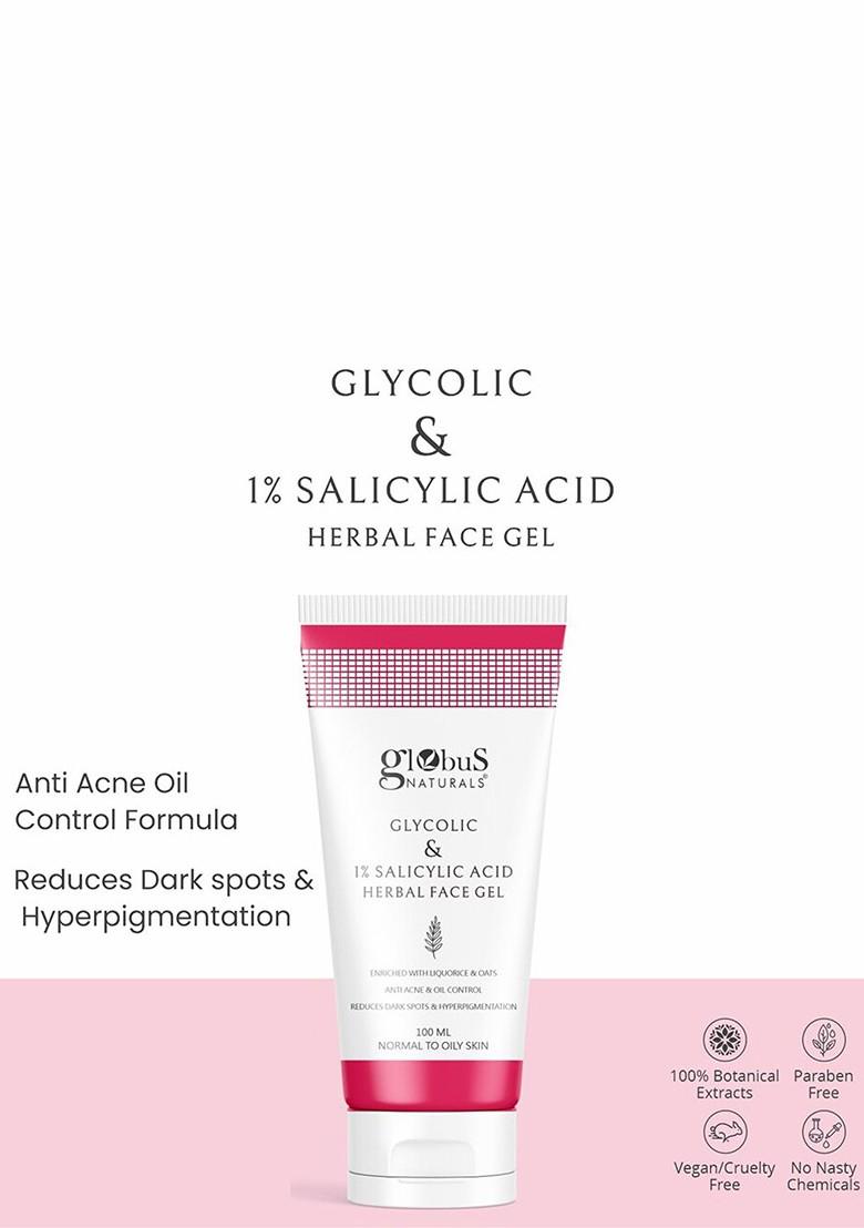 Globus Naturals Glycolic Salicylic Acid Skin Care Combo For Normal Oily