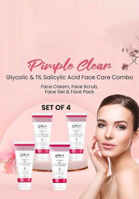 Globus Naturals Glycolic Salicylic Acid Skin Care Combo For Normal Oily