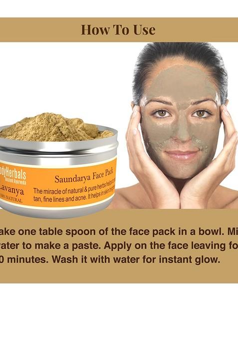 Bodyherbals Lavanya Whitening Depigmentation Tan Removal Face Pack 40G