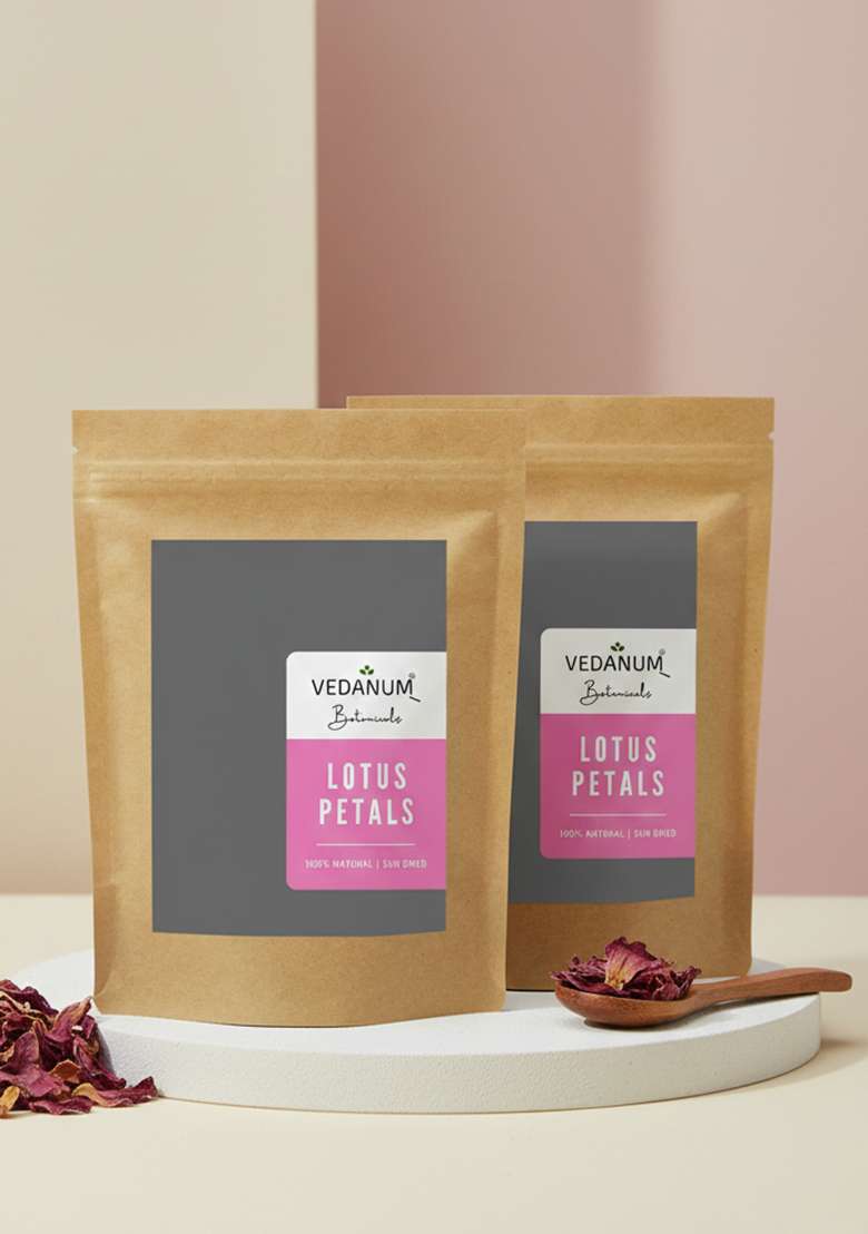Vedanum Natural Sun Dried Handpicked Lotus Petals With Flavonoids For Hair Care - Indya