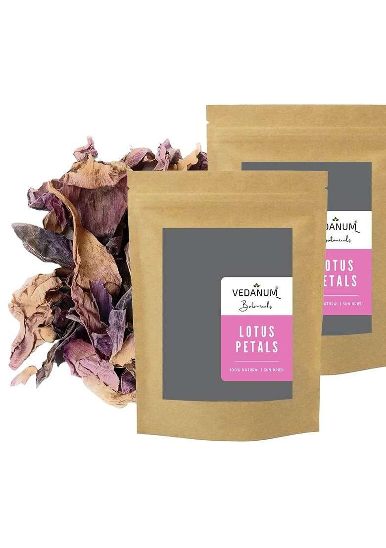 Vedanum Natural Sun Dried Handpicked Lotus Petals With Flavonoids For Hair Care - Indya