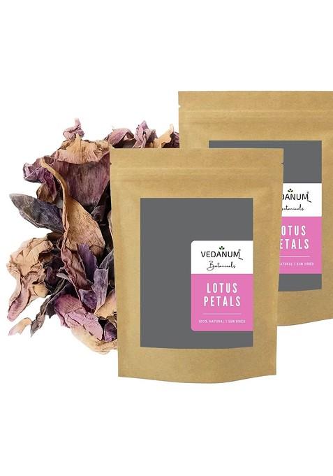 Vedanum Natural Sun Dried Handpicked Lotus Petals With Flavonoids For Hair Care